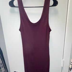 Ambiance Sleeveless Burgundy Maxi Bodycon Dress